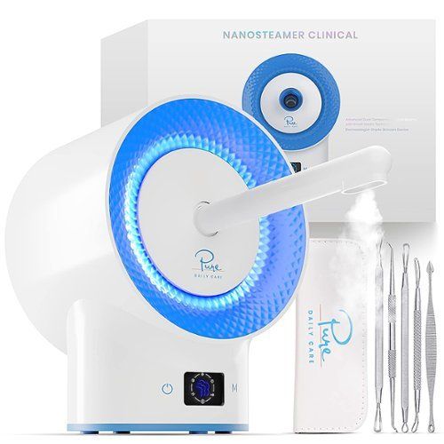 Pure Daily Care - NanoSteamer Clinical Facial Steamer - White | Best Buy U.S.