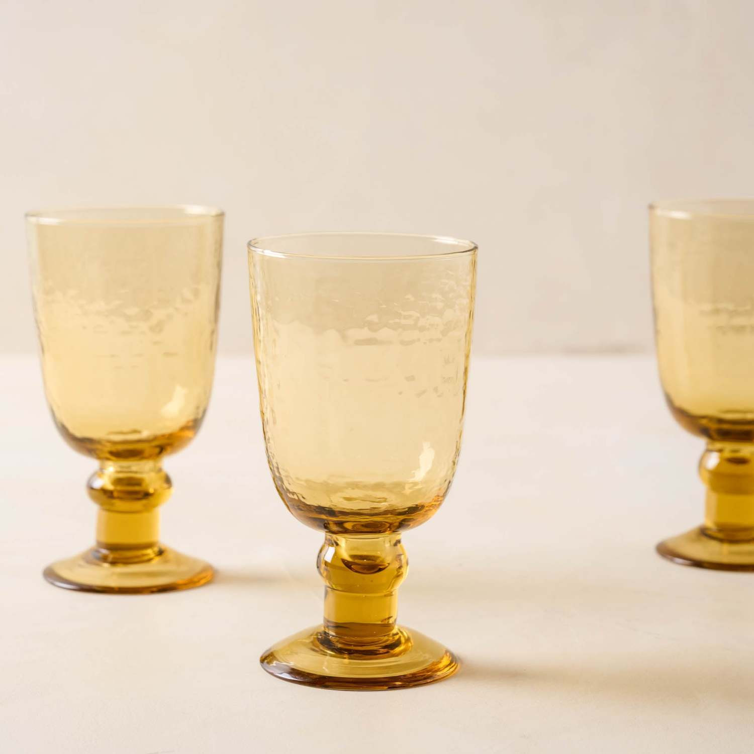 Amber Rustic Glass Stemware | Magnolia