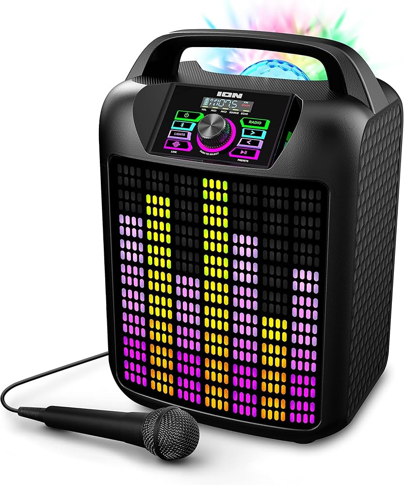 ION Party Rocker Max Portable Bluetooth Party Speaker with Karaoke Microphone Lights and Radio fo... | Amazon (US)