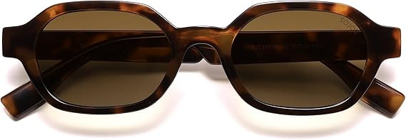SOJOS Retro Polarized Hexagon Sunglasses for Women Men, UV400 Trendy Rectangle 70s 80s 90s Shades... | Amazon (US)