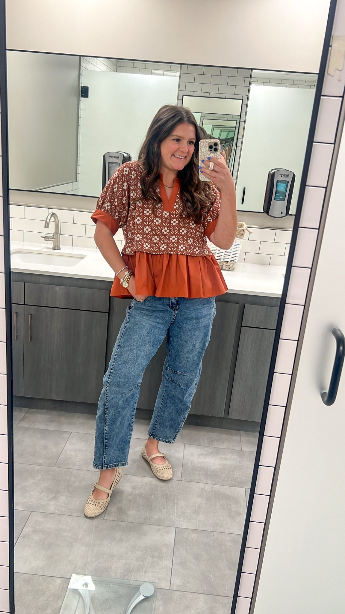 Top is M, tts
Jeans are M, tts
Shoes are 7.5, tts 

Obsessed with the fit of these jeans & the price😜 after having my second baby, none of my jeans fit and I was so discouraged. I didn’t want to buy expensive jeans to end up not liking the fit or for them to only fit for so long, but then I found THESE!!! Obsessed is an understatement. The stretch and comfort js a post Partum moms dream. So flattering! And affordable💞

Post Partum jeans / post Partum outfit / mom jeans / mom outfit / jeans outfit / comfy jeans / teacher outfit / work outfit / office outfit / business casual / comfy but cute / cute outfit / summer to fall outfit / fall outfit / summer outfit / mom work outfit / working mom / work top / casual cute top / peplum top

#LTKootd #LTKmomlife #LTKWorkwear