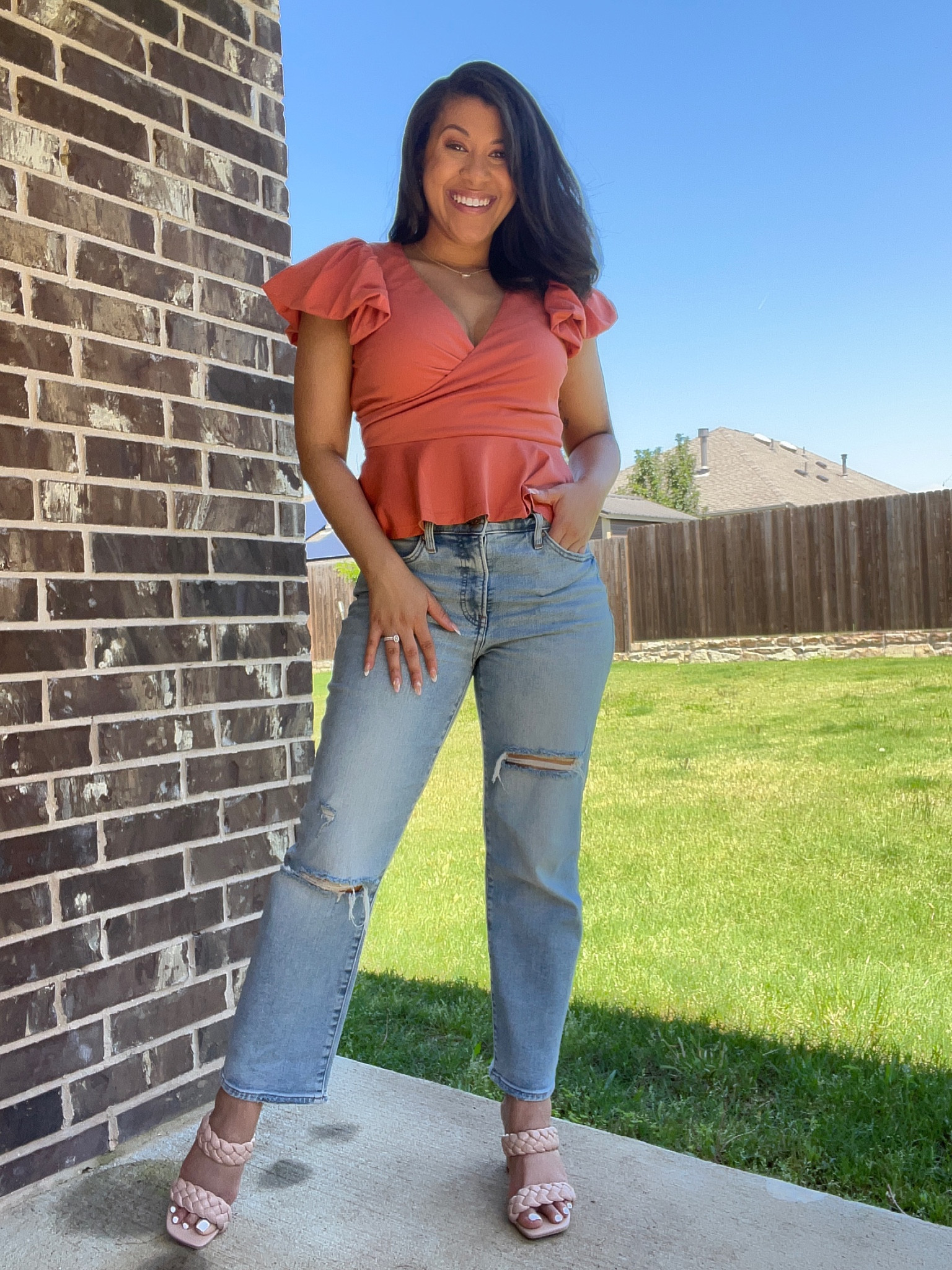 Totally loving tops with ruffles. Adds personality. Wearing size small top & 6 in jeans 

#LTKFind #LTKSeasonal #LTKstyletip