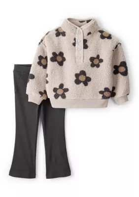 Carter's Toddler Girls Fleece Pullover Sweatshirt and Flare Pants Set | Belk