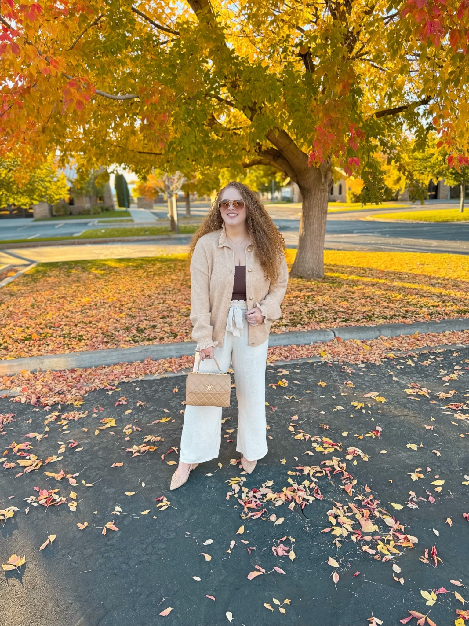 Polished fall office vibes 🍂✨ This khaki cardigan with gold buttons is the perfect mix of chic and cozy🤎 office outfit | office style | office look | amazon office outfit | amazon office style | amazon office must haves | work wear | amazon work wear | work wear style | amazon work wear style | cardigan | amazon khaki cardigan | amazon tank top | amazon brown bodysuit | dress pants | work pants | cream pants | cream dress pants | Amazon dress pants | Amazon work pants | mules | amazon mules | sling back mules | neutral sling back mules | amazon finds | amazon fashion | amazon outfit | amazon look | fall office look | fall work wear look | fall 2025

#LTKStyleTip #LTKWorkwear #LTKSaleAlert