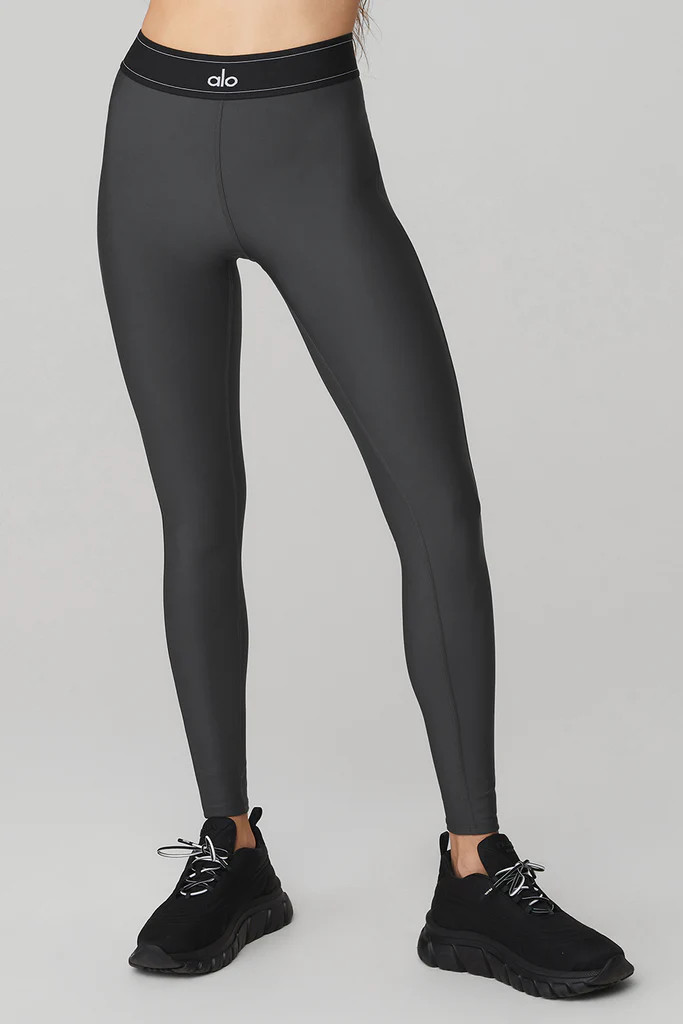 Airlift High-Waist Suit Up Legging - Anthracite/Black | Alo Yoga (US)