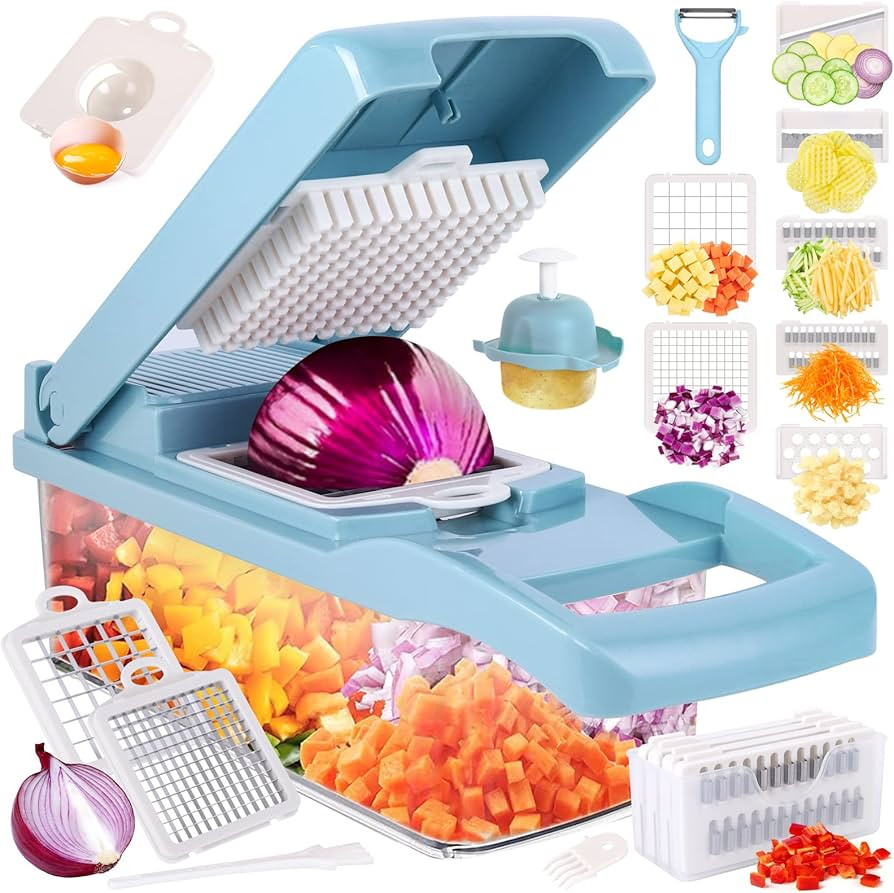 Vegetable Chopper, Pro Onion Chopper, 14 in 1Multifunctional Food Chopper, Kitchen Vegetable Slic... | Amazon (US)