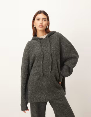 ARRANGE boucle hoodie in charcoal - part of a set | ASOS | ASOS (Global)