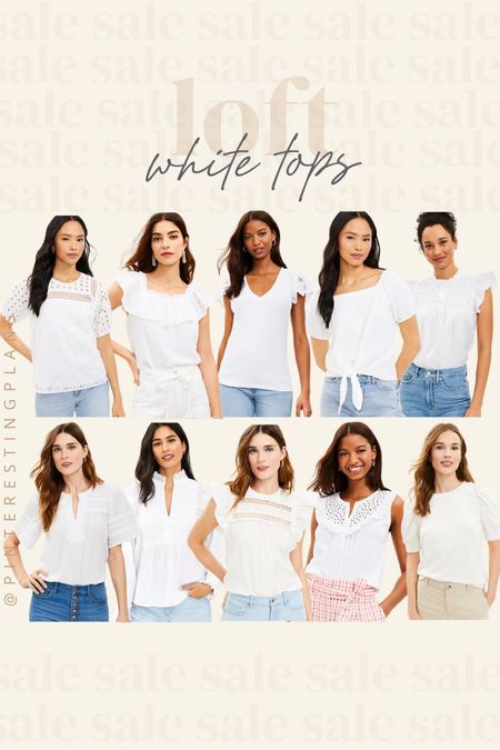 Loft sale today! I love all of these white tops, just classic staples and great for a capsule wardrobe. 

White shirt, spring tops 

#LTKworkwear #LTKsalealert #LTKunder50