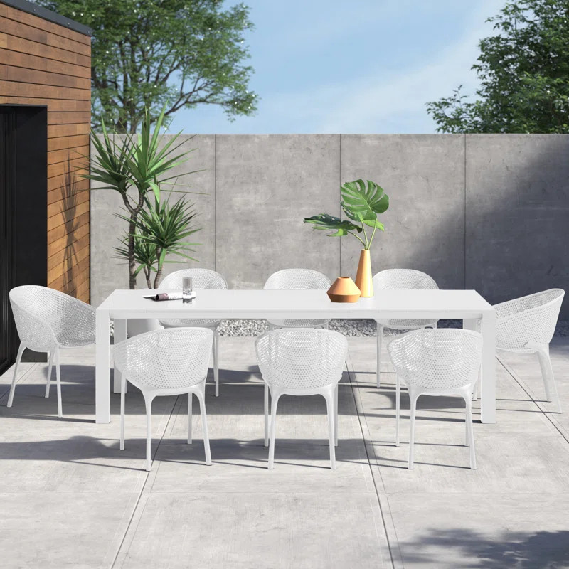 Farrah 8 - Person Rectangular Extendable Outdoor Dining Set | Wayfair North America