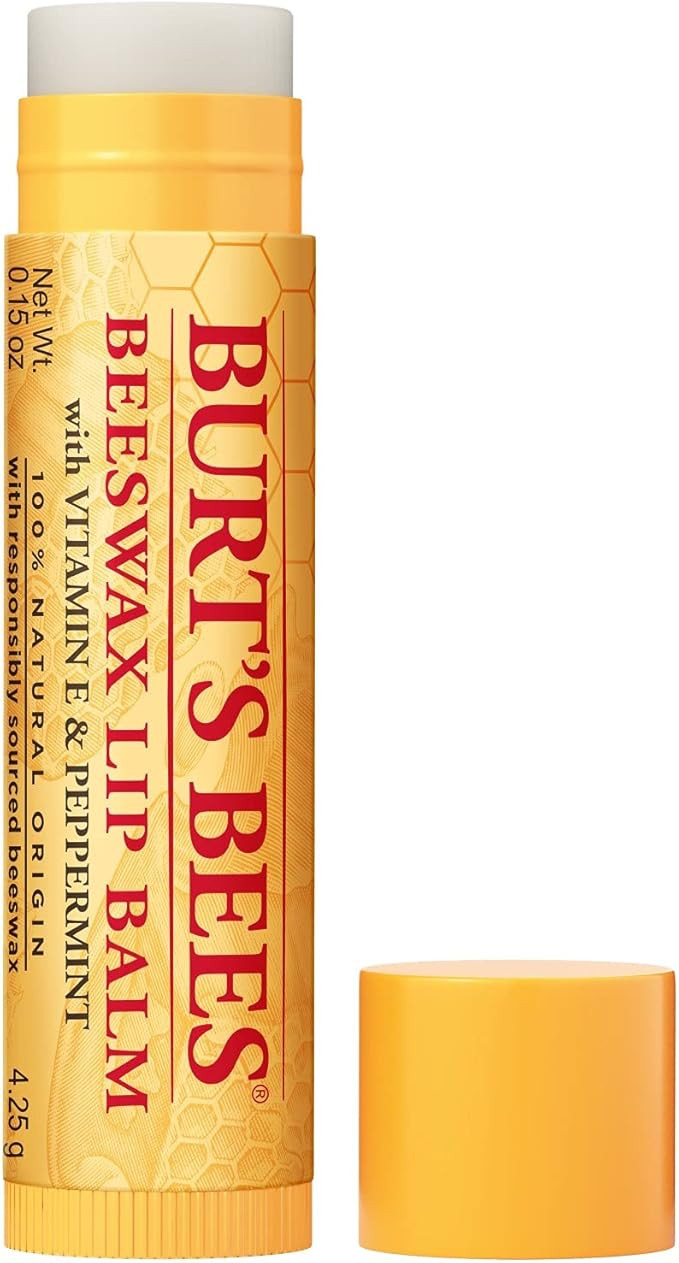 Burt's Bees 100% Natural Origin Moisturizing Lip Balm, Original Beeswax with Vitamin E & Peppermi... | Amazon (US)
