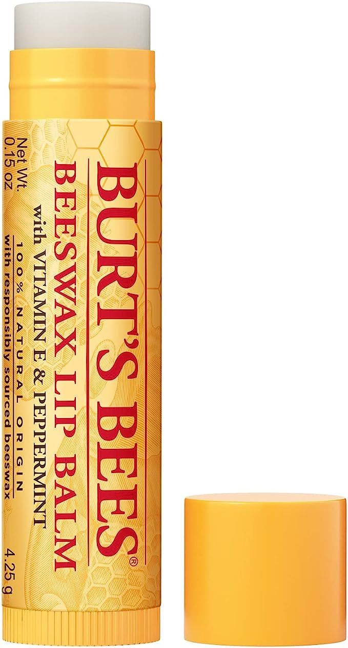 Burt's Bees 100% Natural Origin Moisturizing Lip Balm, Original Beeswax with Vitamin E & Peppermi... | Amazon (US)