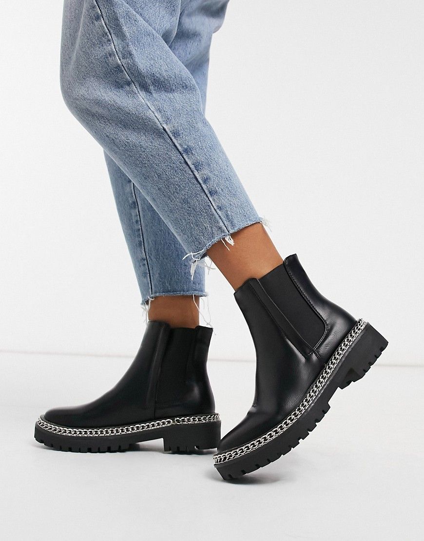Truffle Collection chunky chelsea boots in black | ASOS (Global)