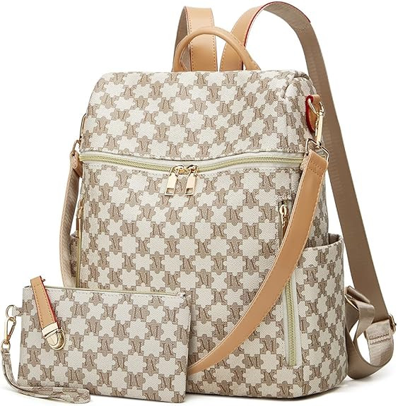 Makes Backpack Purse for Women, PU Leather Travel backpack, Design Convertible handbag with Purse... | Amazon (US)