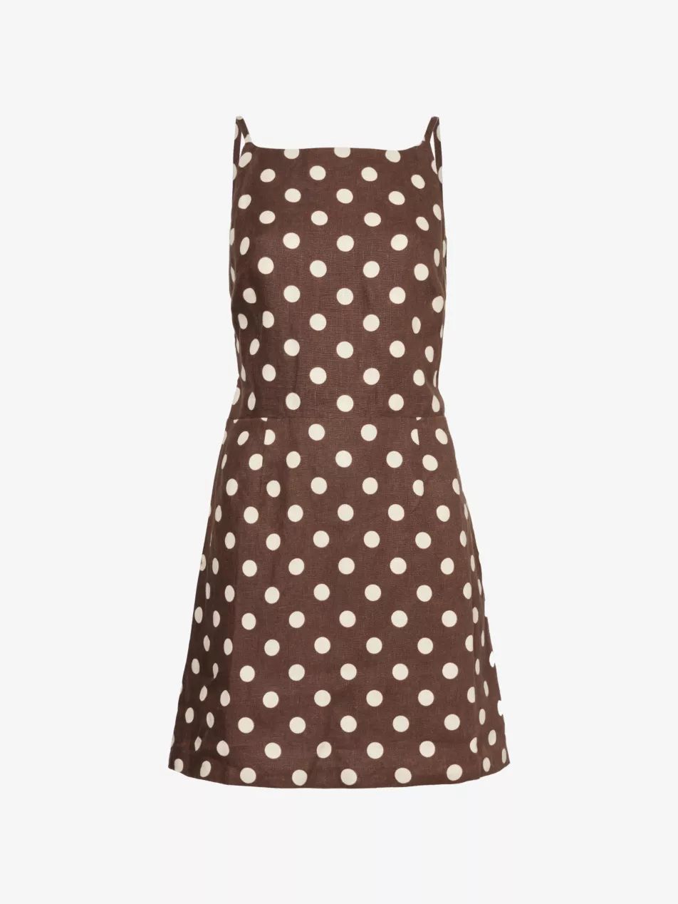 Lori polka-dot linen mini dress | Selfridges