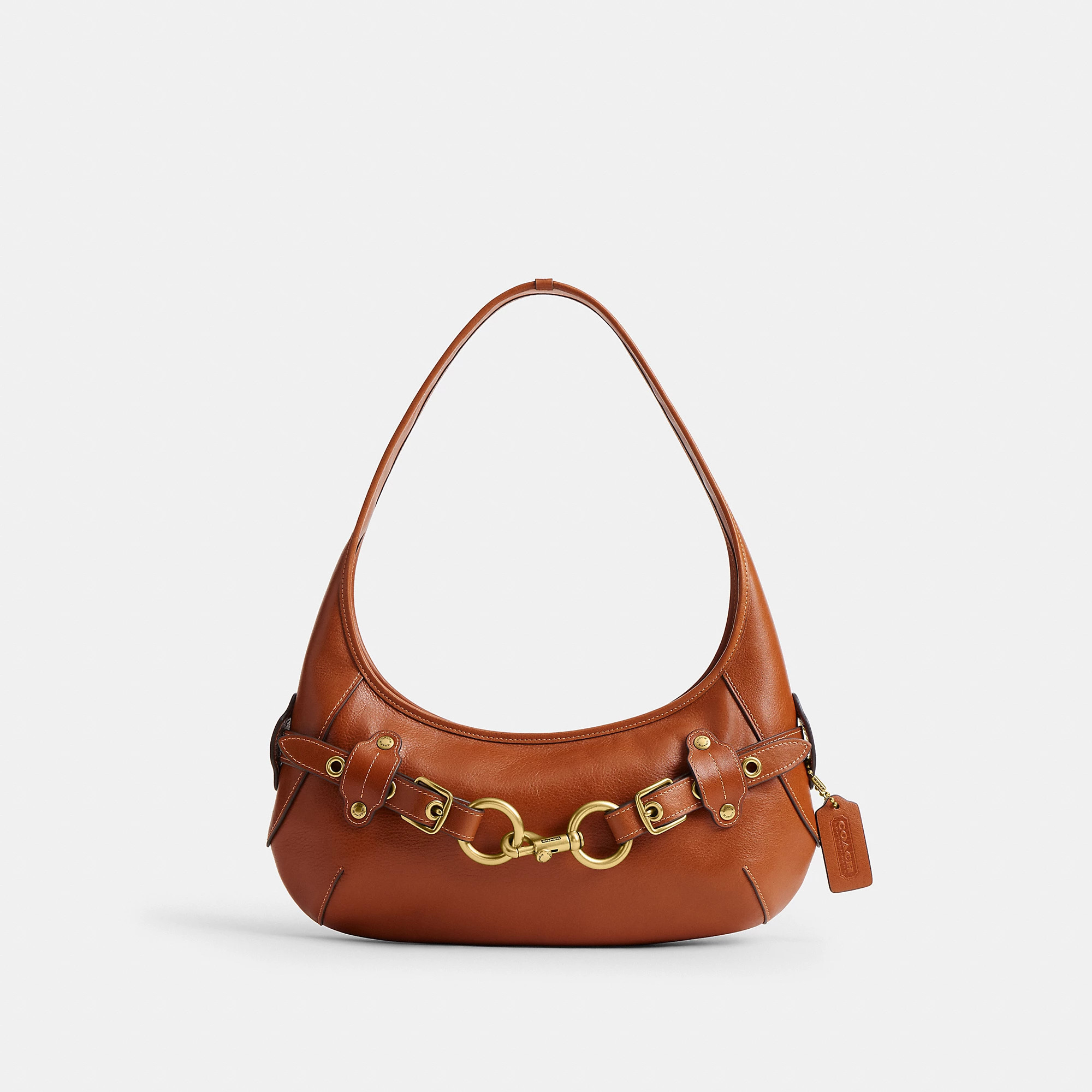 Coach Belted Ergo Shoulder Bag - Women's - Brass/amber Brown | Coach (US)