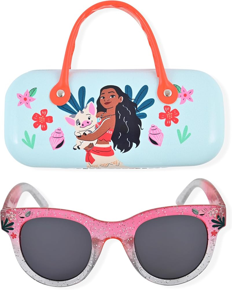 Disney Moana Girls Sunglasses For Kids with Matching Glasses Case and UV Protection for Toddlers | Amazon (US)