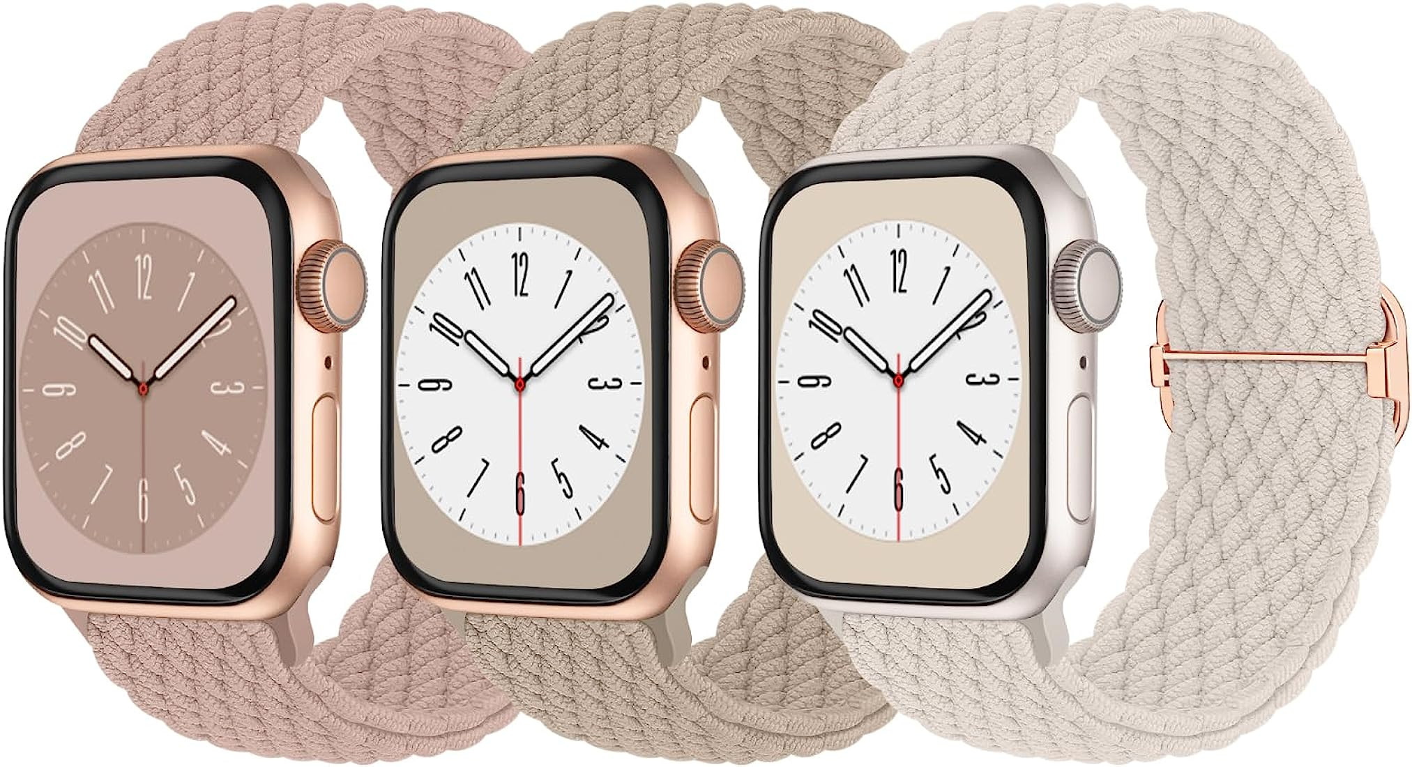 3 Pack Braided Solo Loop Compatible with Apple Watch Band 38mm 40mm 41mm 42mm 44mm 45mm 49mm for ... | Amazon (US)