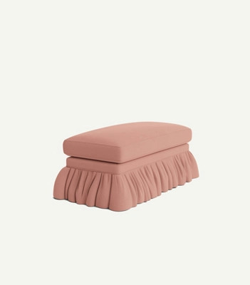 Bowen Ruffle Skirted Ottoman | Anthropologie (US)