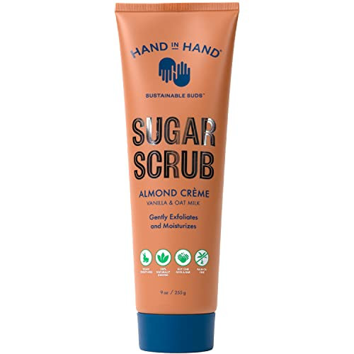 Hand in Hand Sugar Scrub, Gentle Exfoliation For All Skin Types, 9 Ounce, Vanilla & Oat Milk, Alm... | Amazon (US)