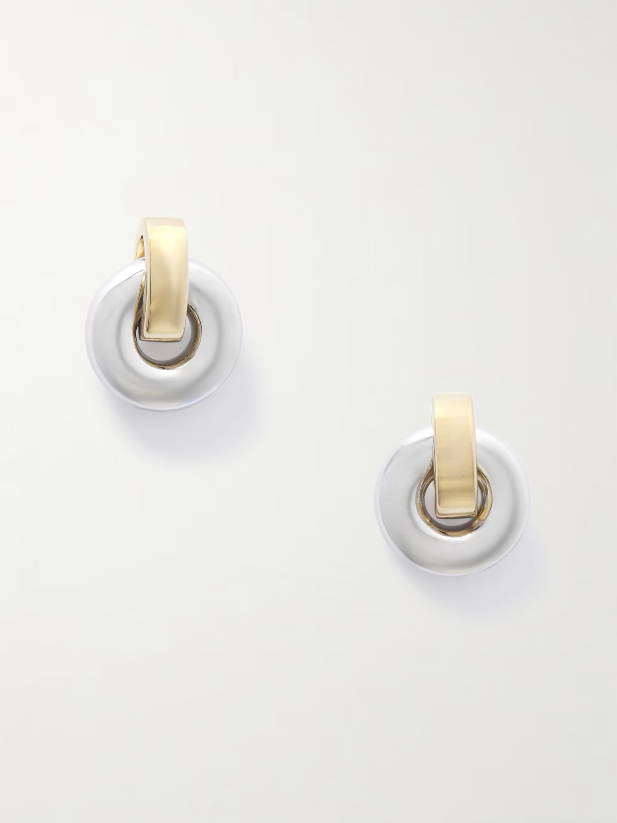 Piega rhodium- and gold-plated recycled earrings | NET-A-PORTER (US)