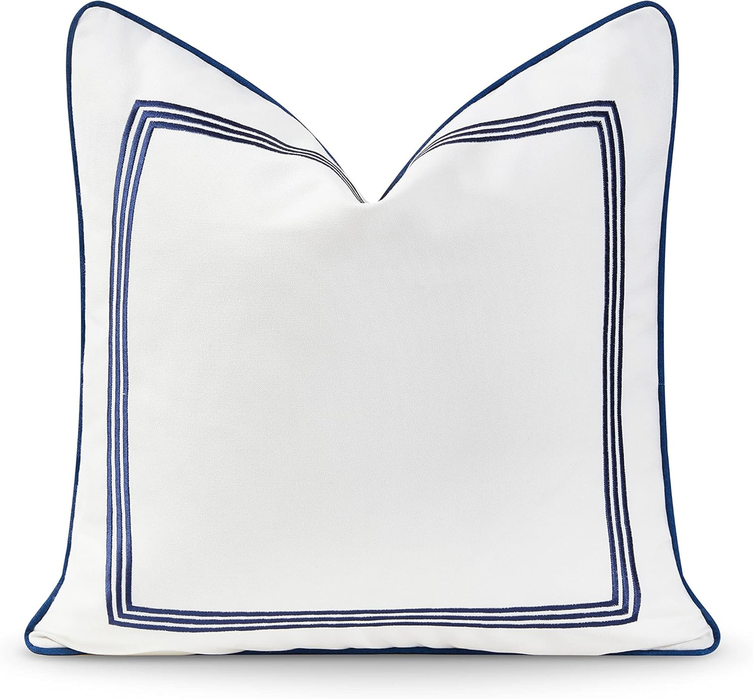 Hofdeco Premium Coastal Hampton Style Patio Indoor Outdoor Pillow Cover Only, 20"x20" Water Resis... | Amazon (US)