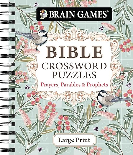 Brain Games - Bible Crossword Puzzles: Prayers, Parables & Prophets - Large Print      Spiral-bou... | Amazon (US)
