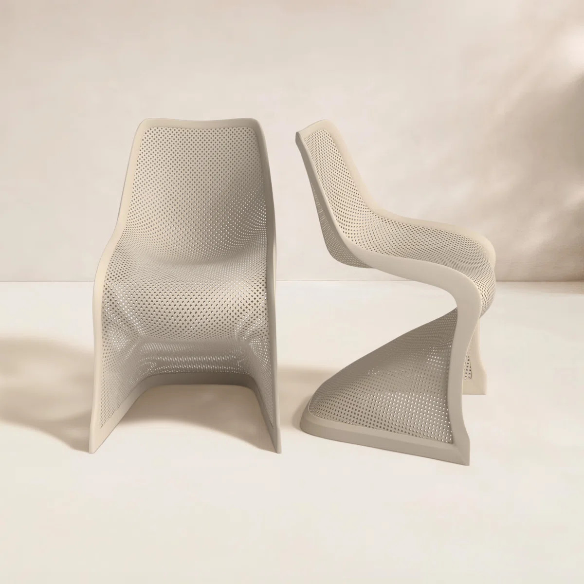 Spector Stacking Patio Dining Side Chair (Set of 2) | Wayfair North America