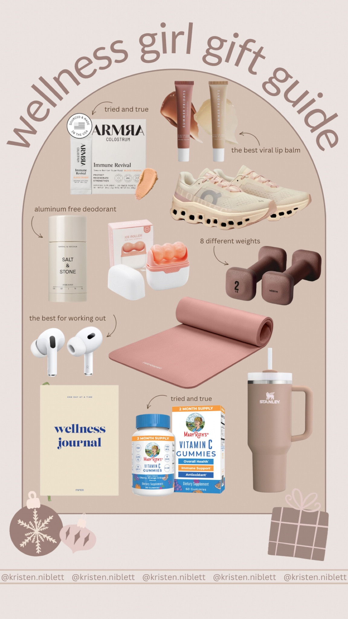 Amazon gift guide for the wellness girl! // These are all perfect gifts, from On cloud running shoes, my go to Stanley, ice roller, to my tried and true Arma colostrum packets!

#LTKGiftGuide #LTKHoliday #LTKSeasonal