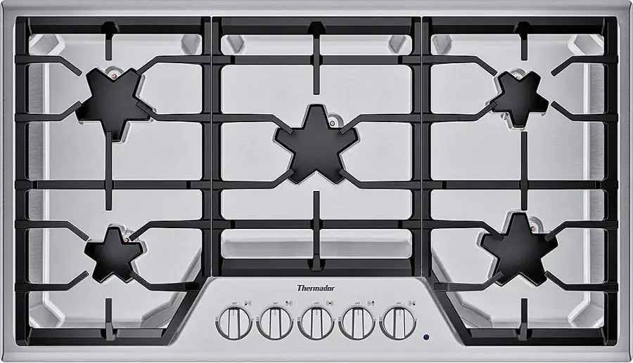 Thermador - Masterpiece 36" Built-In Gas Cooktop with 5 Star Burners - Stainless steel | Best Buy U.S.