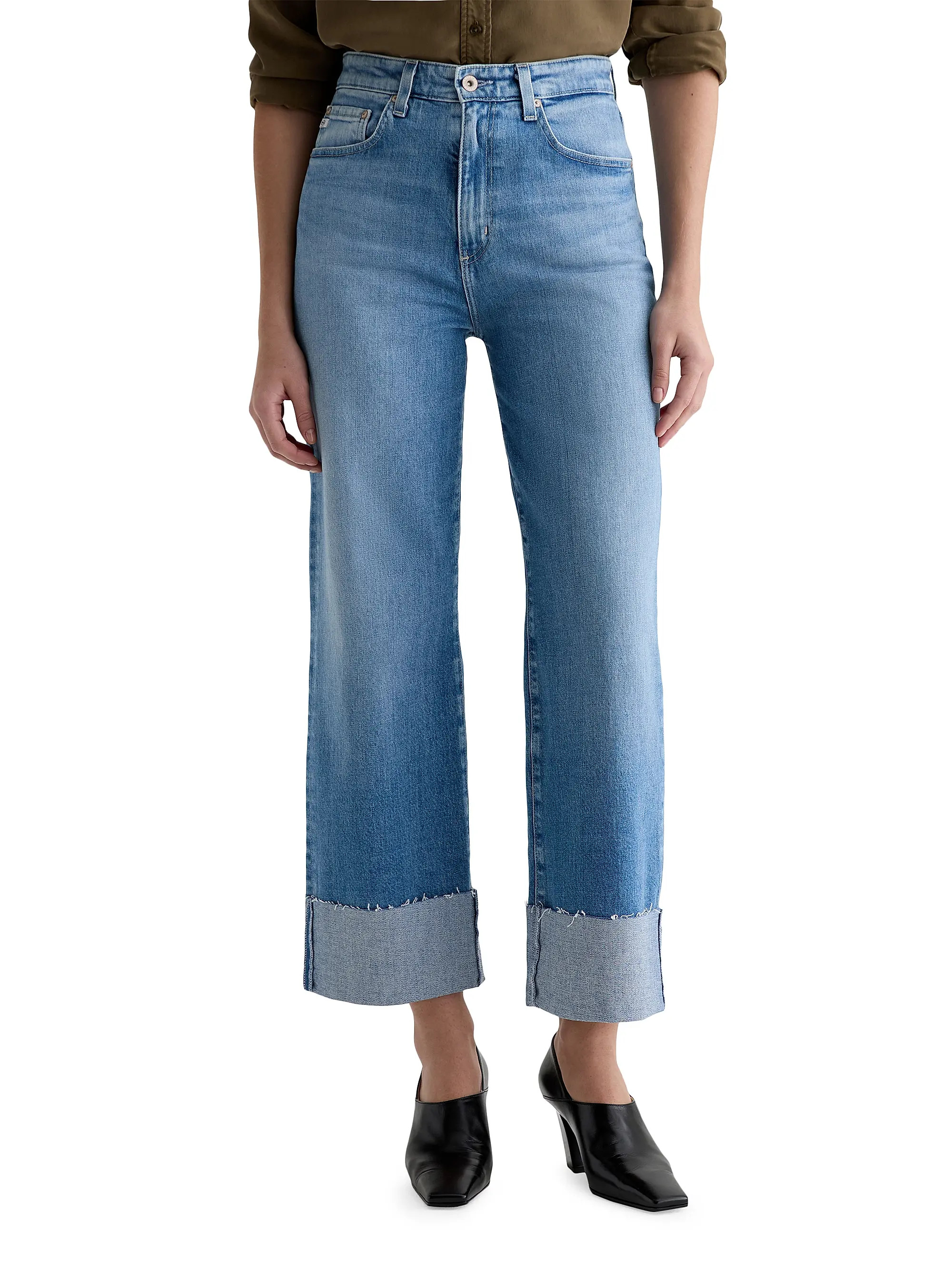 Kora Ankle High-Rise Wide Jeans | Saks Fifth Avenue