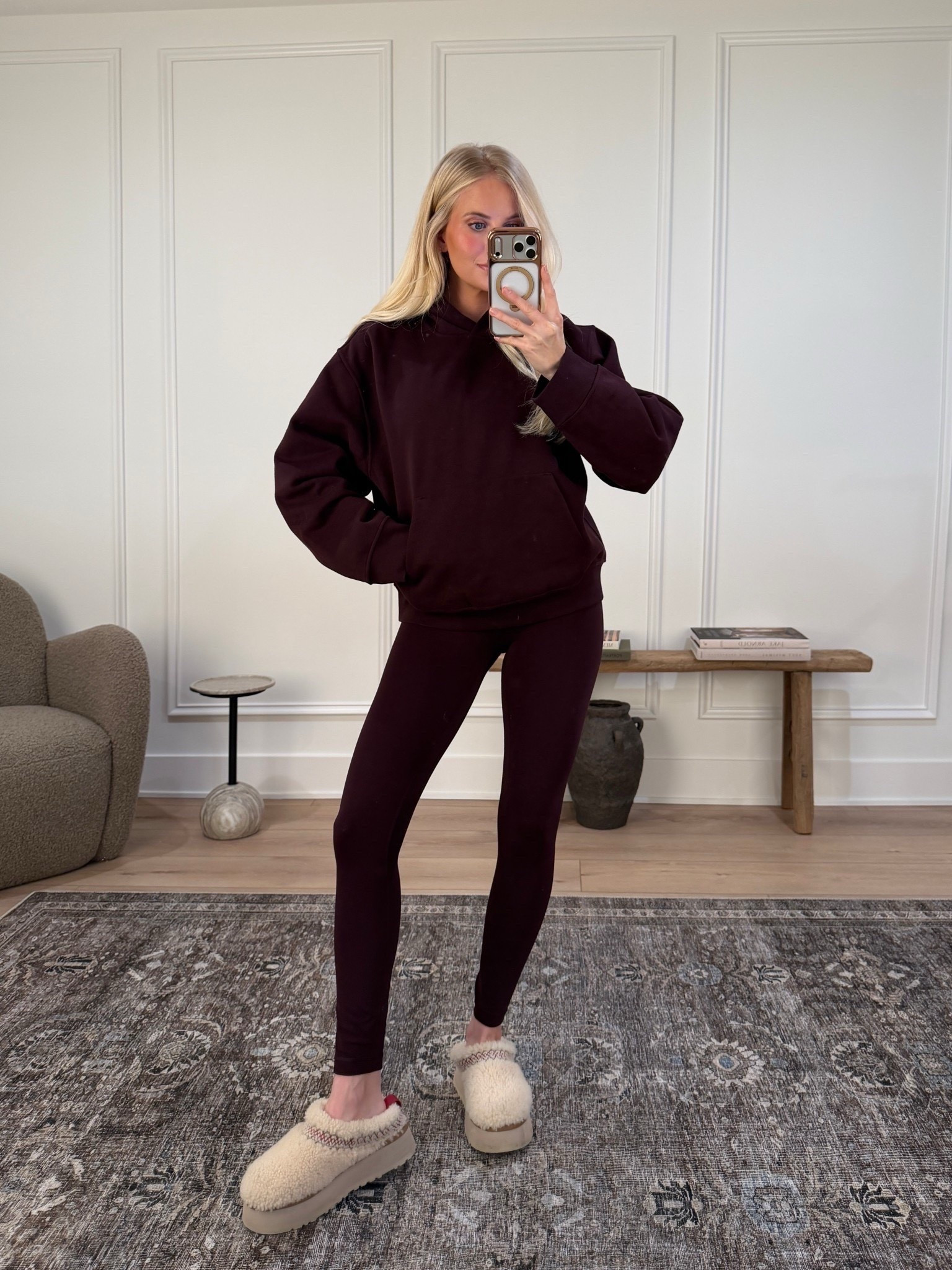 Wearing a small in hoodie (black plum), 4 in leggings (28” - black plum), shoes are tts! #kathleenpost

Workout wear, athleisure outfit, school drop off, school pick up 



#LTKActive #LTKmorningroutine #LTKfitnessgoals