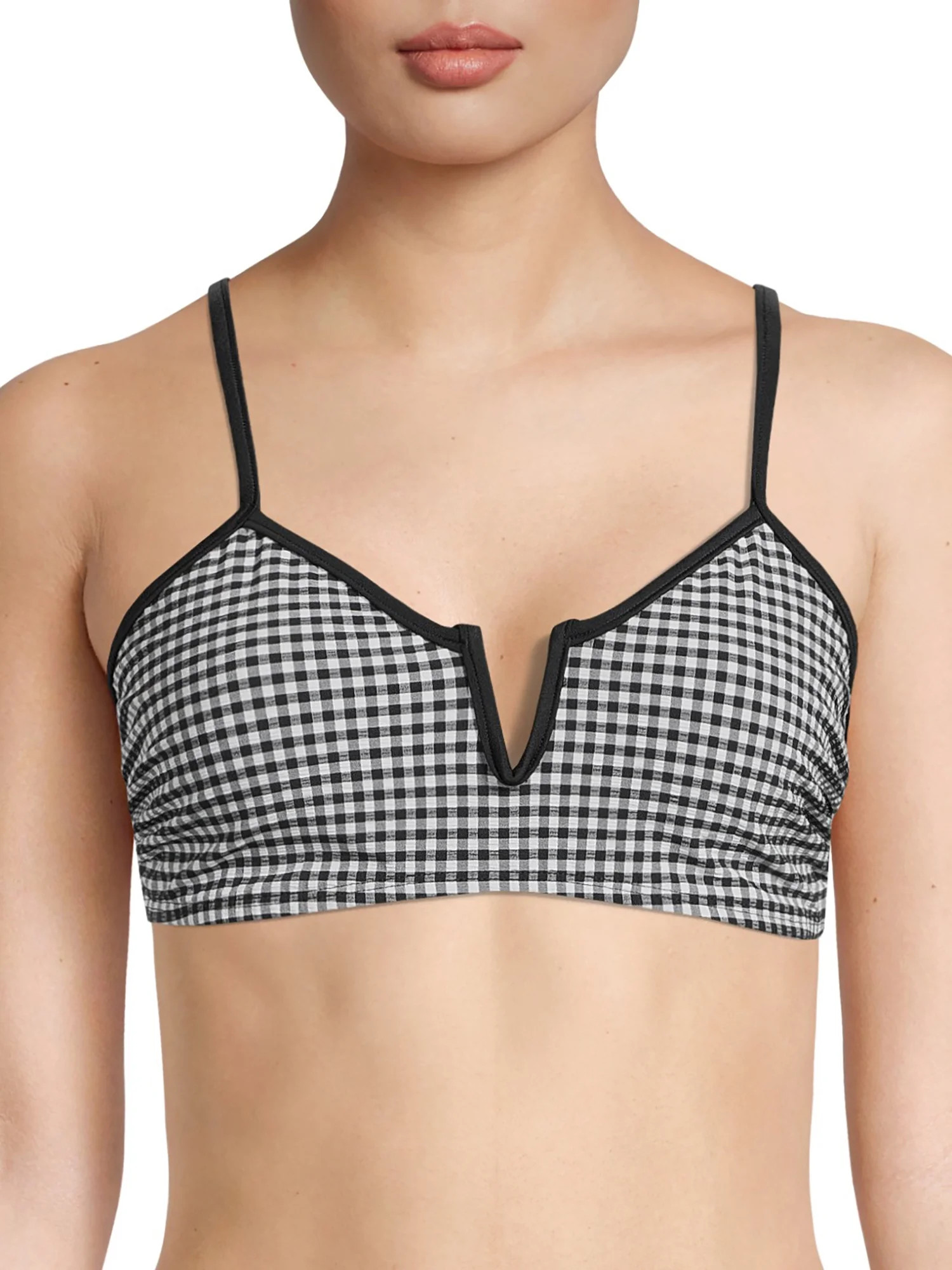 Time and Tru Women’s V Wire Longline Swimsuit Top | Walmart (US)