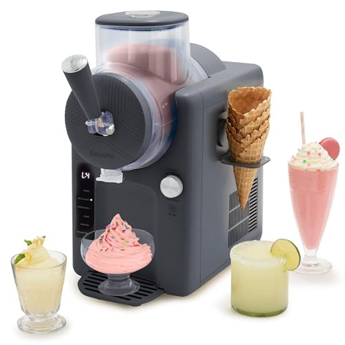 GreenPan Frost Ice Cream Maker & Slushie Machine, Soft Serve, Sorbet, Margaritas, Milkshakes, Frozen Yogurt, No Pre-Freezing, Ready in 15 Mins, 6 Modes, 7 Textures, Self-Cleaning, Family Size, Gray | Amazon (US)