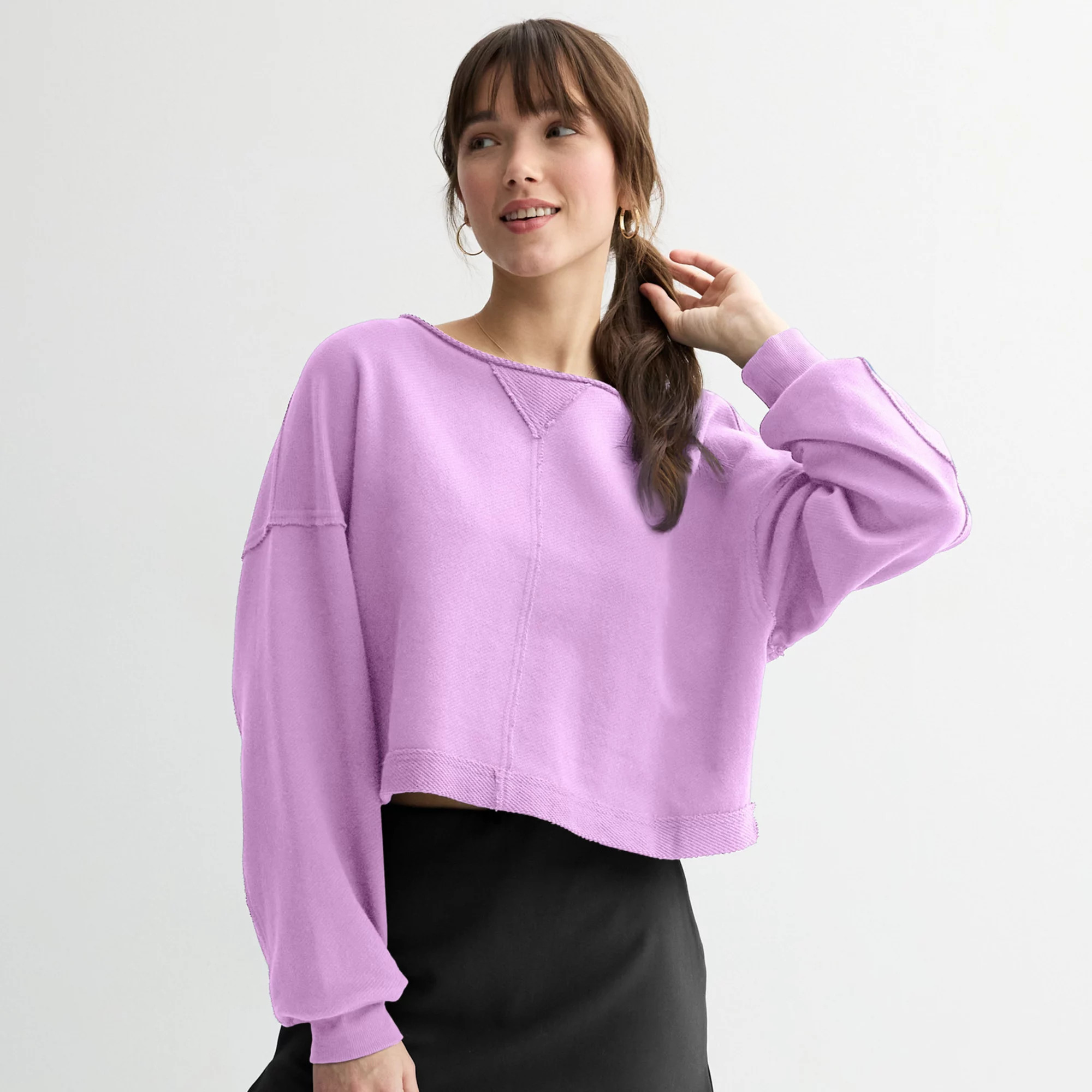 Juniors' SO® Beachy Terry Crewneck Top | Kohl's