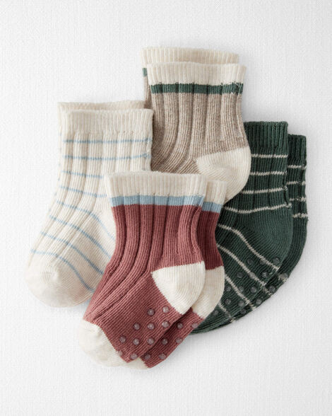 Baby 4-Pack No-Slip Socks Made with Organic Cotton | Carter's Inc