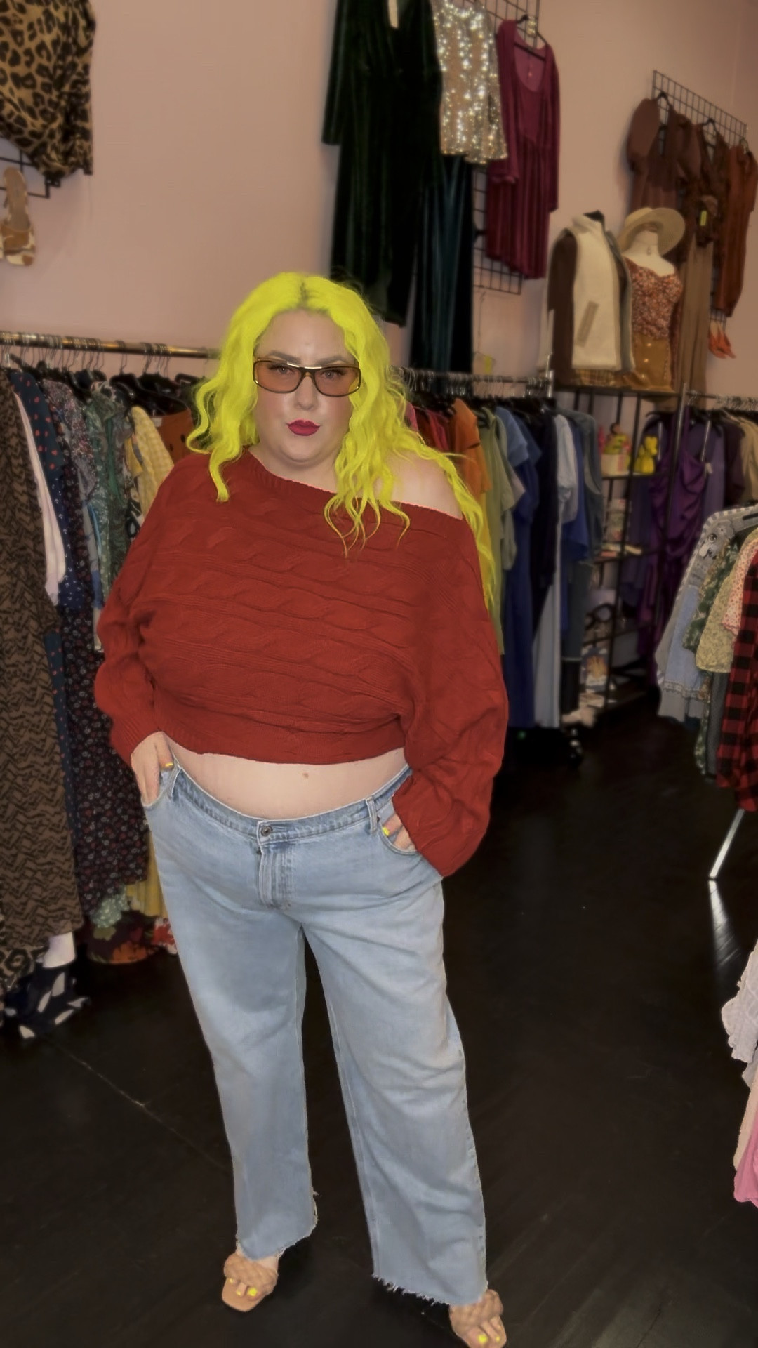 A go to look for fall is definitely a sweater cropped with a pair of light denim! These are from #abercrombie in a size 20 plus size and I LOVE the fit not being too tight. 

#LTKFindsUnder100 #LTKStyleTip #LTKPlusSize