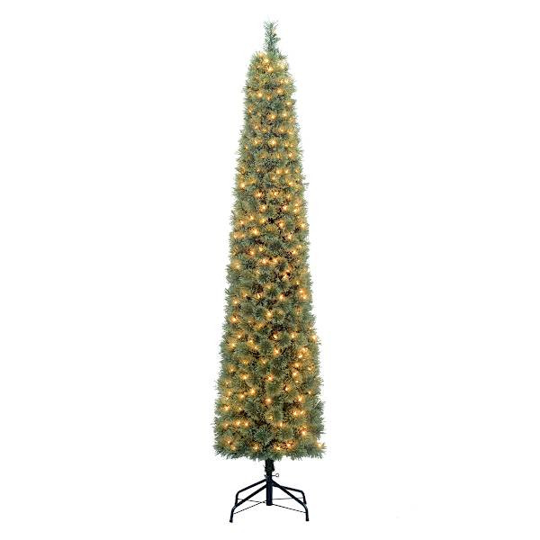(B20) Pre-Lit Slim Cashmere Pencil Pine Christmas Tree, 7' | At Home