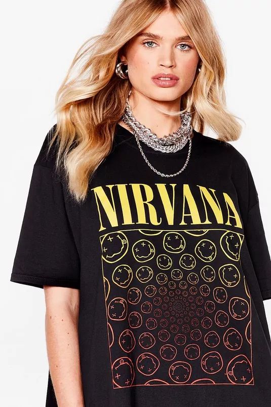 Nirvana Graphic Band Mini T-Shirt Dress | Nasty Gal (US)