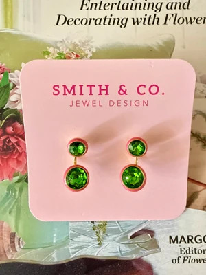 Maisson Wrap Earring - Pink / Green Earrings / Pink / Green | Smith and Co. Jewel Design