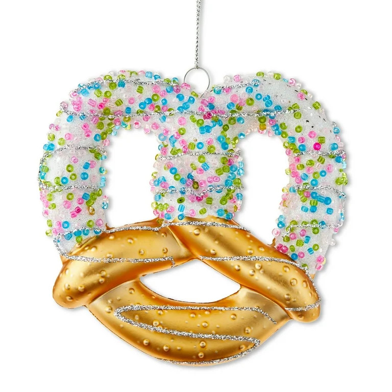 White Pretzel Christmas Ornament, 4 in, by Holiday Time | Walmart (US)