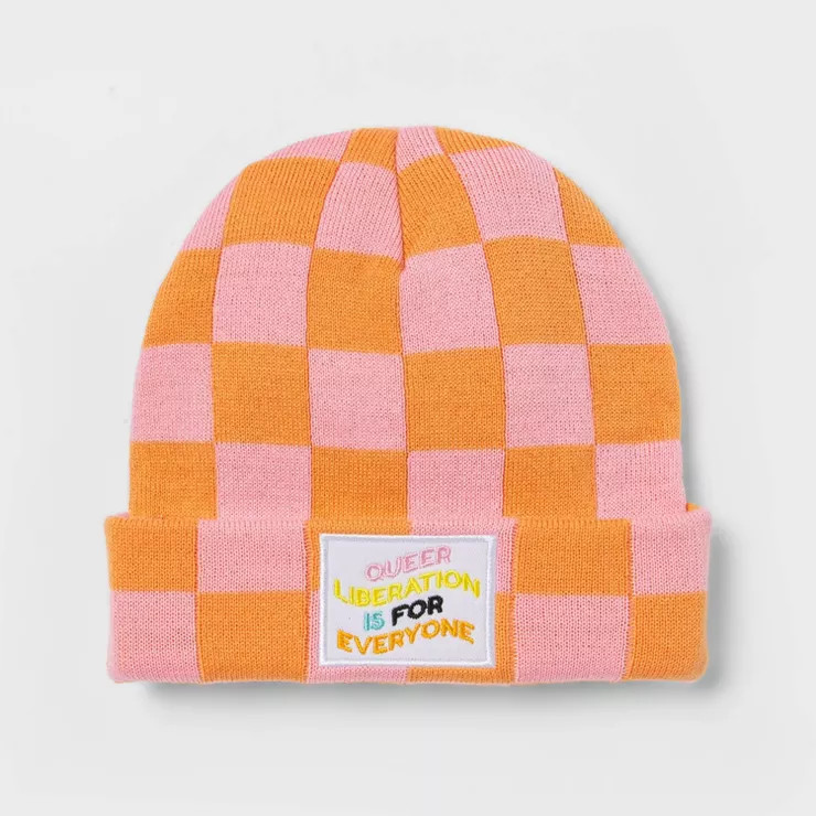 Pride Adult Ash + Chess Checkered Beanie | Target