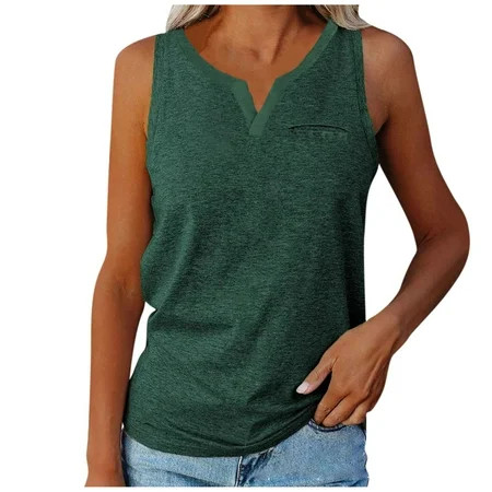 CZHJS Women s Sleeveless Tank Tops Clearance Fashion Clothes for Teen Girls Vintage Trendy Casual Lo | Walmart (US)