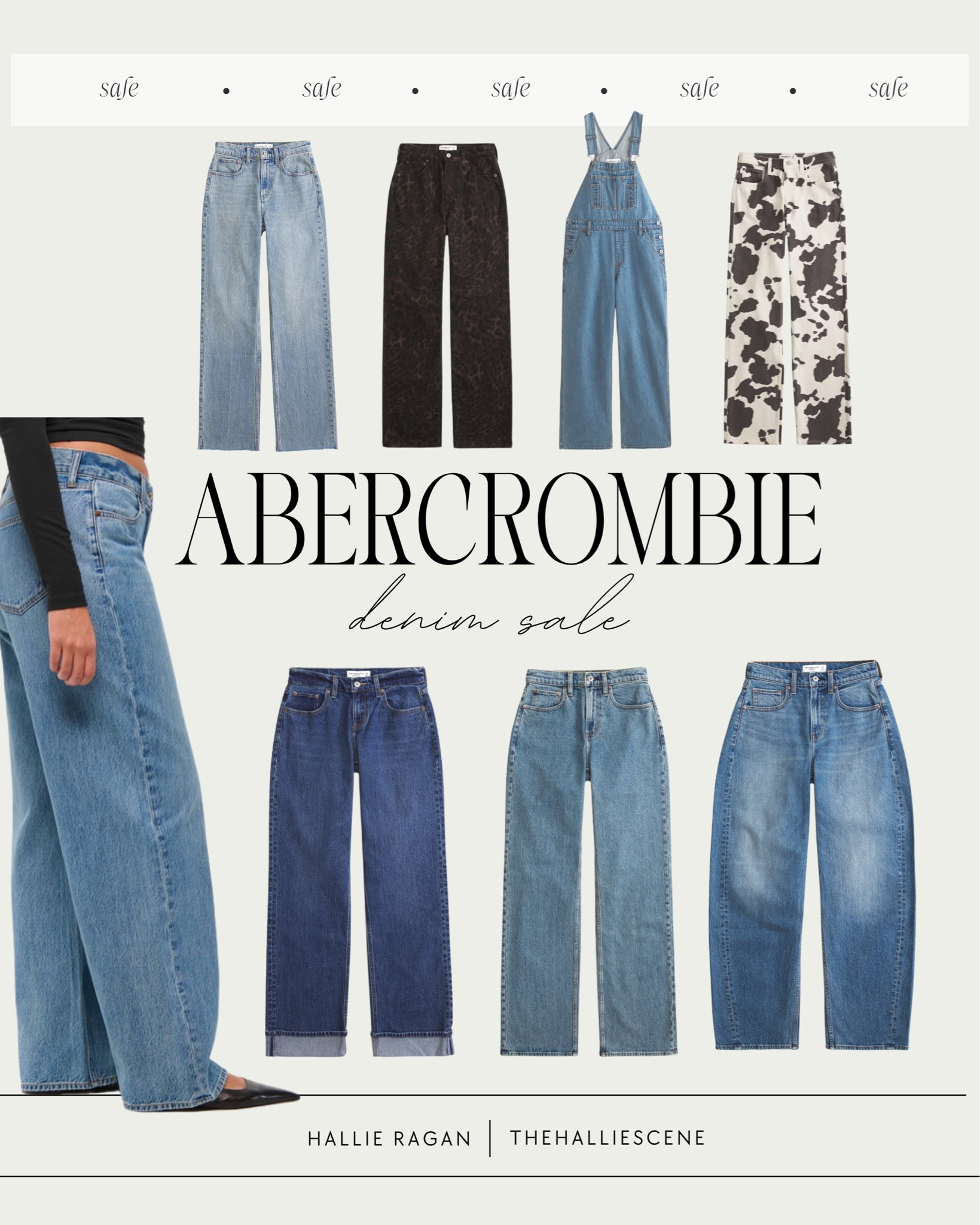 Denim // jeans // sale // Abercrombie // barrel leg // wide leg // dark denim // light denim // printed denim // overalls 

#LTKmomlife #LTKSaleAlert #LTKootd