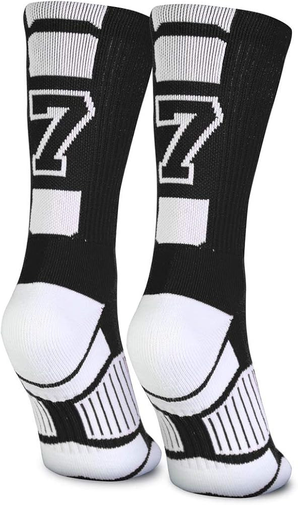 ChalkTalkSPORTS Custom Team Number Socks | Youth & Adult Athletic Performance Socks | Black Numbe... | Amazon (US)