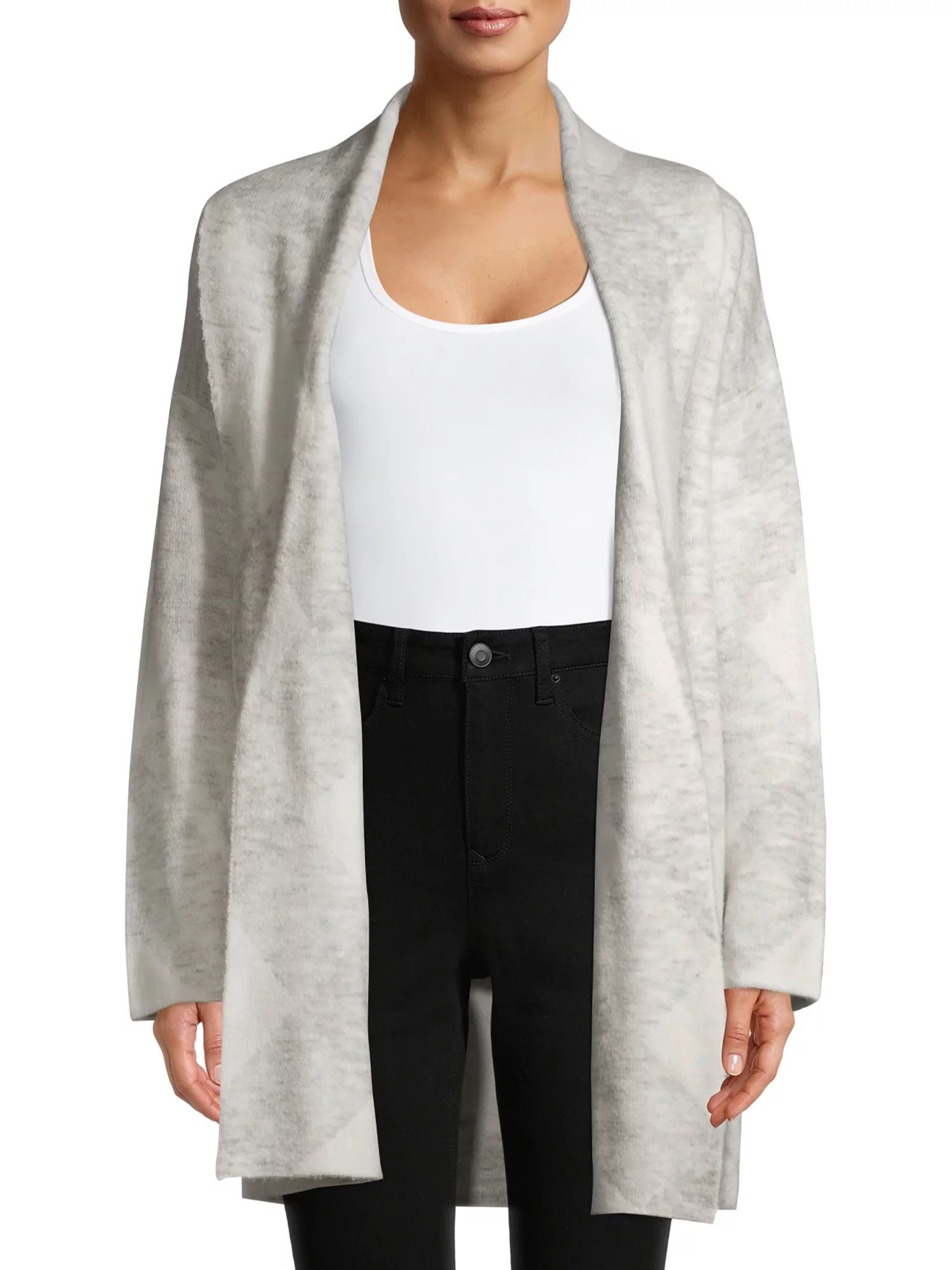 Time and Tru Women's Open Front Long Sleeve Cardigan - Walmart.com | Walmart (US)