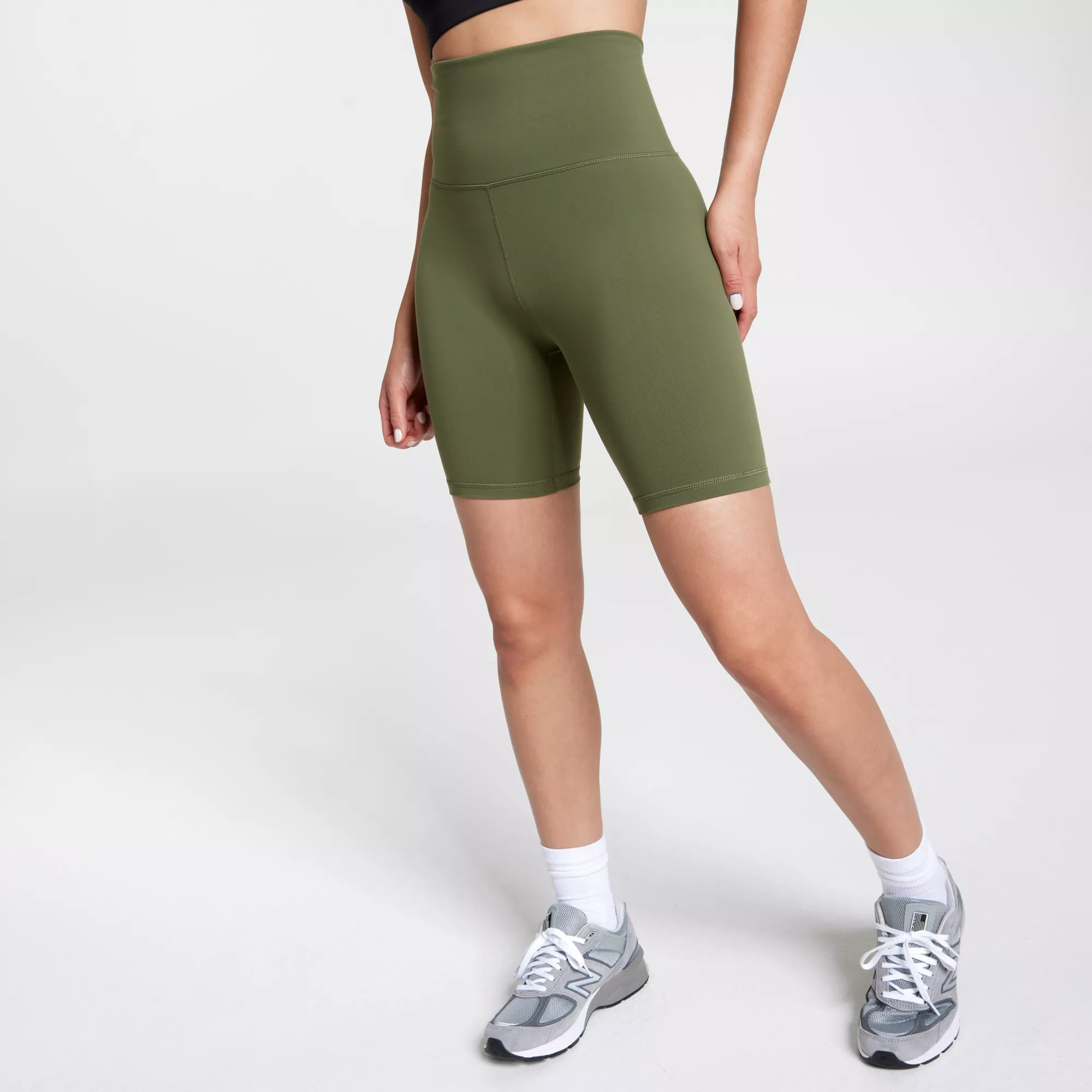 CALIA Women's Essential High-Rise Bike Short, Small, Dark Olive | DICK'S Sporting Goods