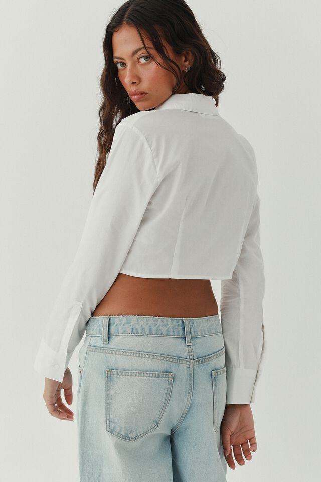 Cropped Long Sleeve Shirt | Supre (AU & NZ)