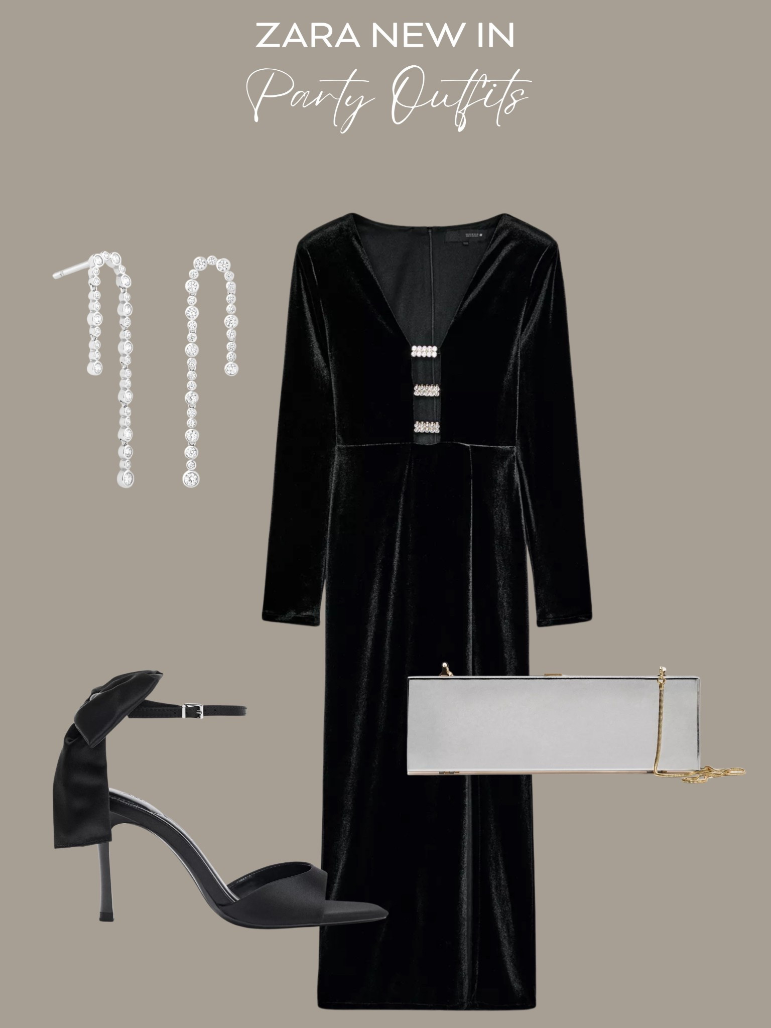 Zara new in party outfits ✨

Black velvet dress / New Year’s Eve / Christmas Day outfit 

#LTKuk #LTKpartywear