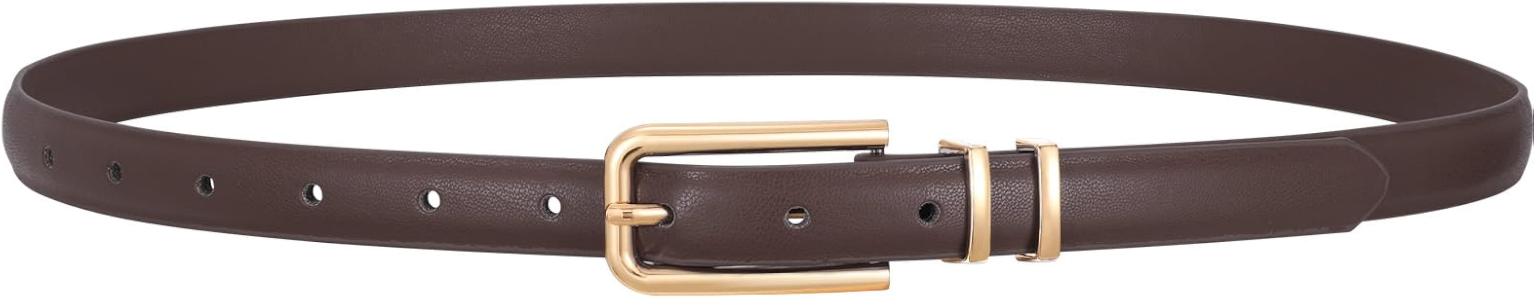 VONMELLI Women Skinny Leather Belt Thin Waist Belt for Women Jeans Dress Fashion Ladies Belt with... | Amazon (US)