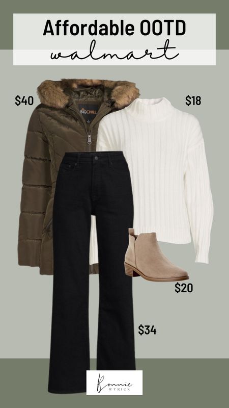 Affordable and size inclusive OOTD from Walmart! This chic outfit would be perfect for Christmas gatherings, Christmas Eve church service, date night and more. Walmart Fashion | Outfit of the Day | Affordable Winter Coat | Affordable Sweater | Women’s Fashion | Midsize Fashion

#LTKSeasonal #LTKcurves #LTKunder50